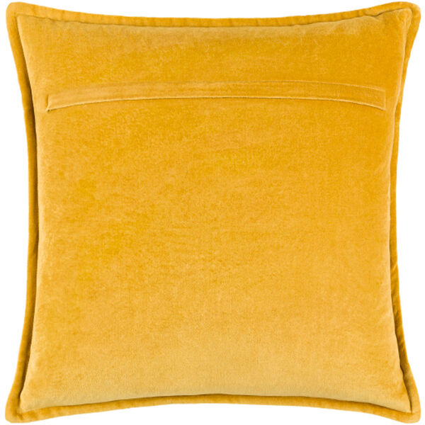 Cotton Velvet Mustard 20-Inch Pillow, image 4