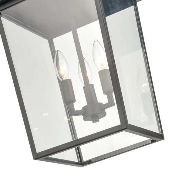 Fetterton Powder Coat Black Three-Light Outdoor Hanging Lantern, image 2
