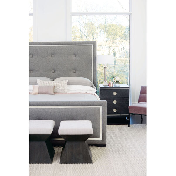 Decorage Cal.King Stainless Steel and Silver Mist Upholstered Panel California King Bed, image 5