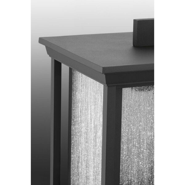 P5605-31: Endicott Black One-Light Outdoor Wall Mount with Clear Seeded Glass, image 2