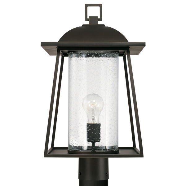 Durham Oiled Bronze One-Light Outdoor Post Lantern with Clear Seeded Glass, image 2