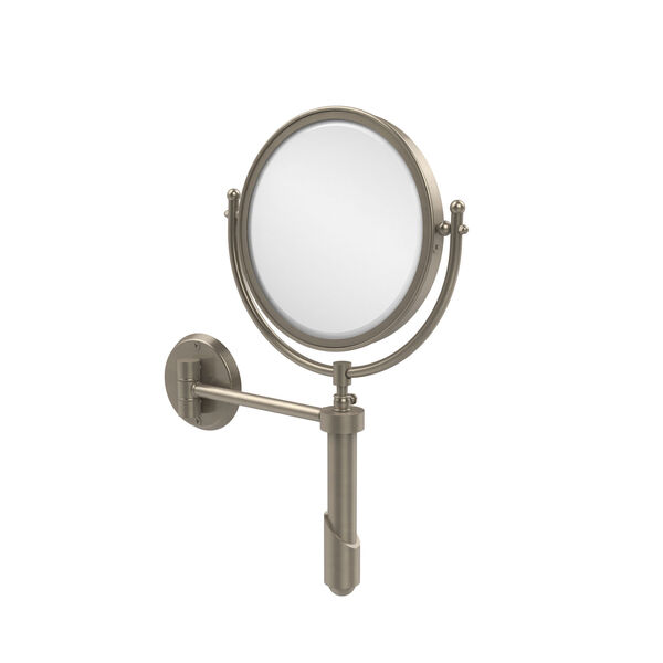 Soho Collection Wall Mounted Make-Up Mirror 8 Inch Diameter with 4X Magnification, Antique Pewter, image 1