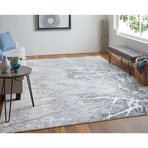 Astra Gray Silver Ivory Area Rug, image 2