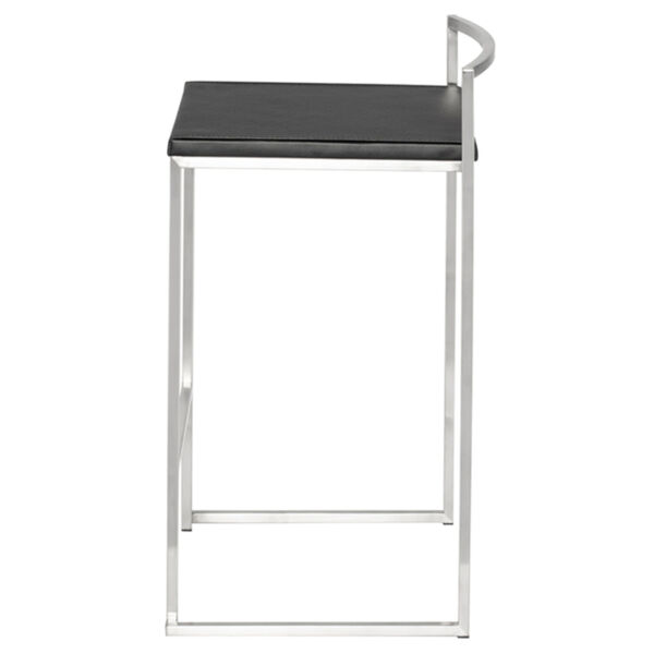 Genoa Black and Silver Counter Stool, image 3