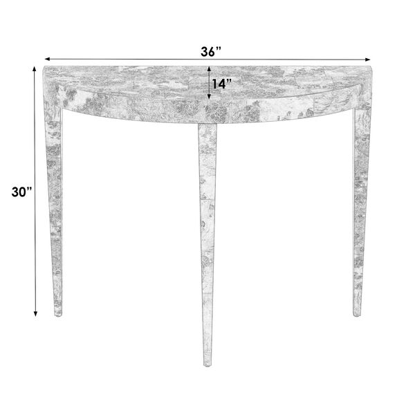 Ingrid Traditional Burl Console Table, image 3