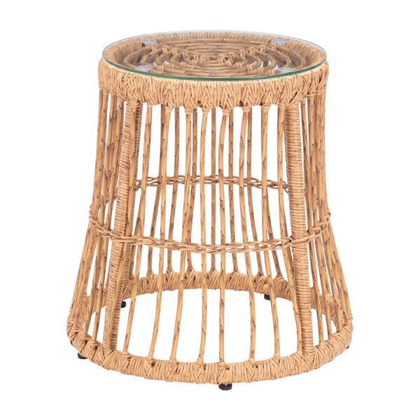 Wendy Natural and Beige Outdoor Side Table, image 3