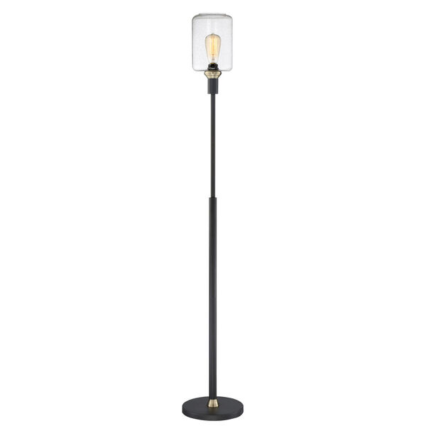 Luken Black Antique Brass 63-Inch One-Light Floor Lamp, image 1