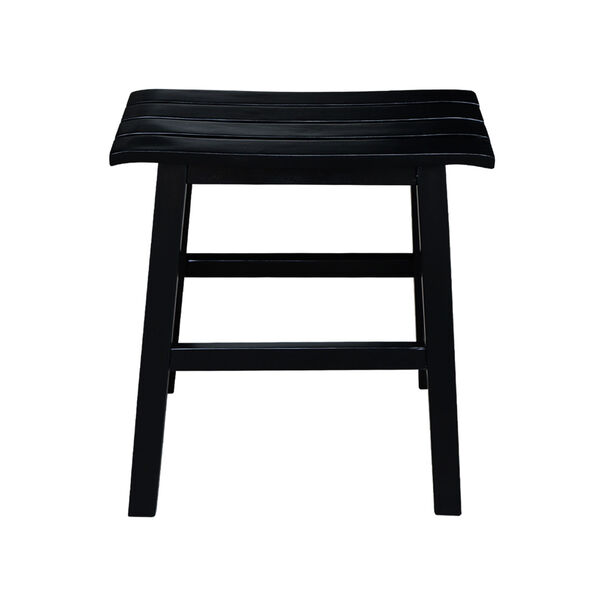 Black 18-Inch Slat Seat Stool, image 3