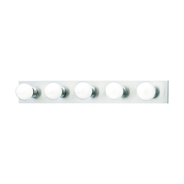 Vanity Strips Brushed Nickel Five-Light Wall Sconce, image 1
