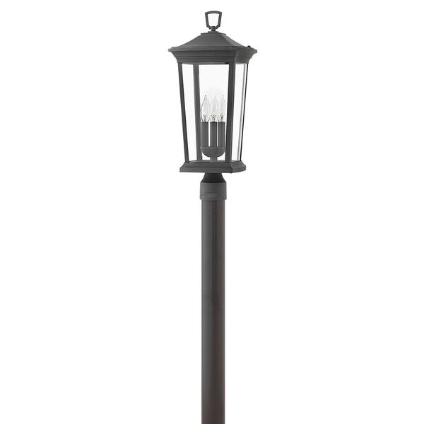 Bromley Museum Black Three-Light LED Outdoor Post Mount, image 1
