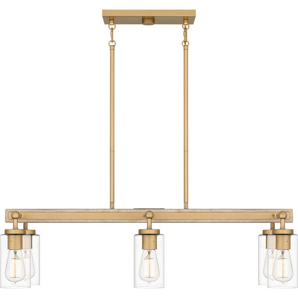 Kelleher Painted Weathered Brass Six-Light Outdoor Chandelier, image 5