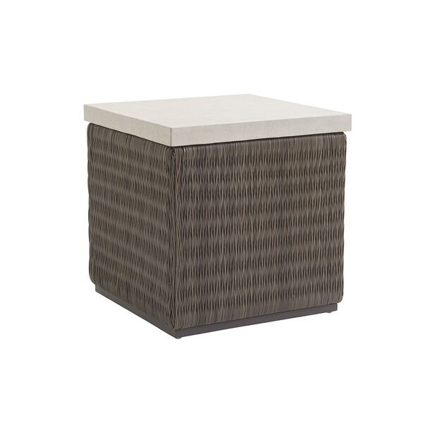 Cypress Point Ocean Terrace Brown and Ivory Square End Table, image 2