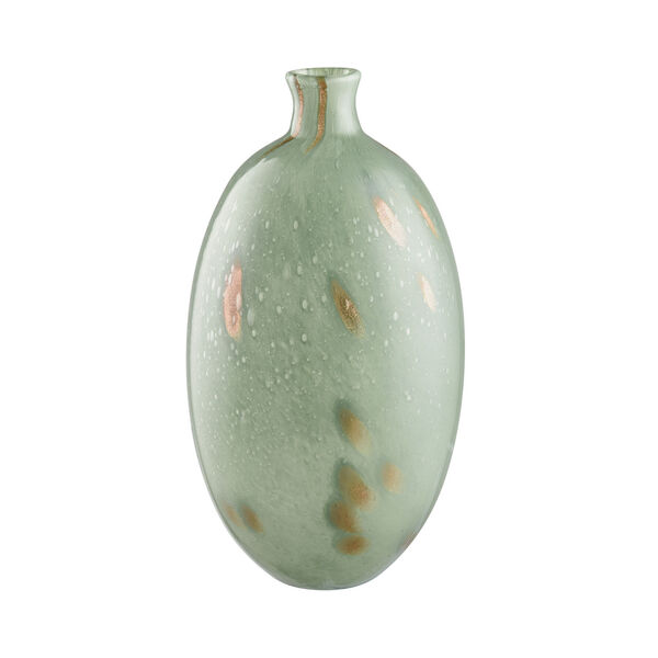 Lexie Light Green and Gold Tall Vase, Set of 2, image 1