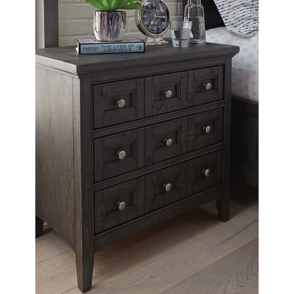 Westley Falls Relaxed Traditional Graphite 3 Drawer Nightstand, image 3