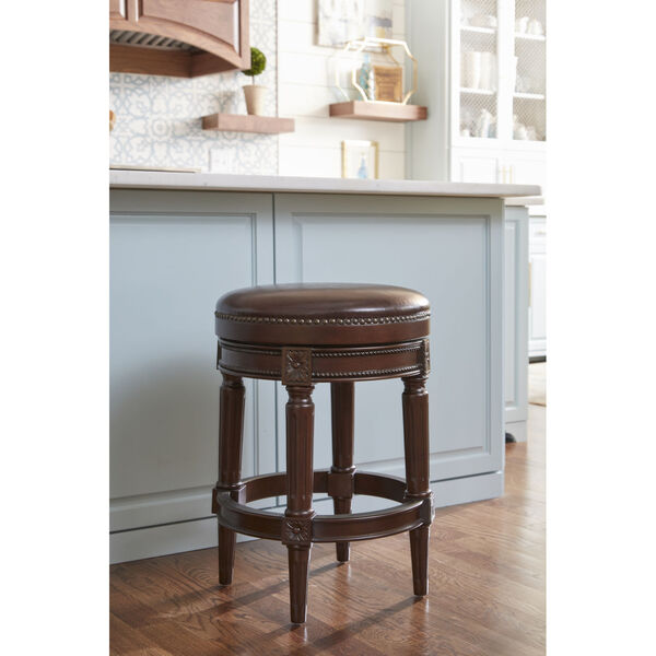 Chapman Distressed Walnut Backless Counter Height Stool, image 4