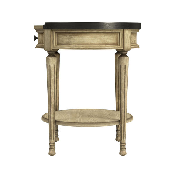 Sampson Antique Beige Side Table with Storage, image 4