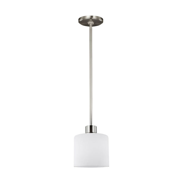 Canfield Brushed Nickel One-Light Mini Pendant Title 24, image 1