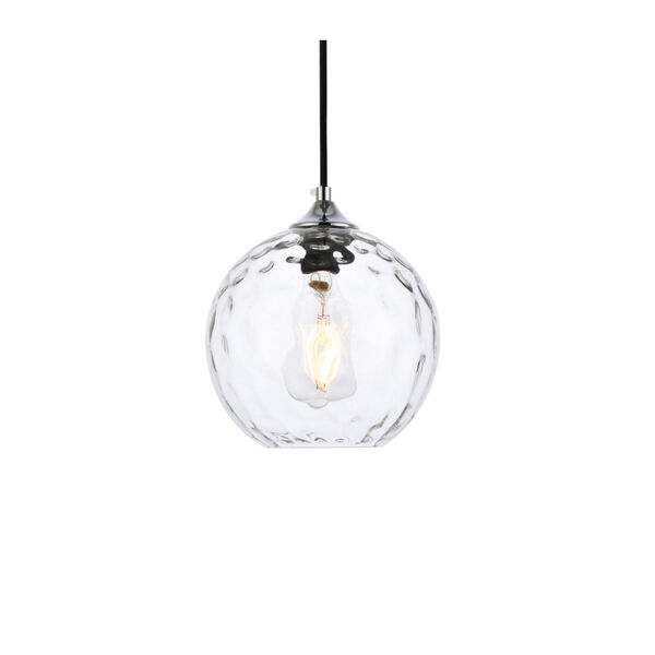 Cashel Chrome and Clear Eight-Inch One-Light Mini Pendant, image 3