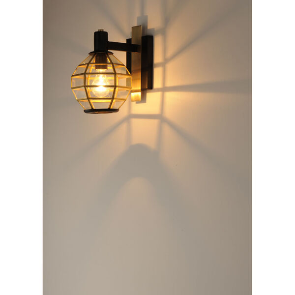 Heirloom Black and Burnished Brass One-Light Outdoor Wall Mount, image 3