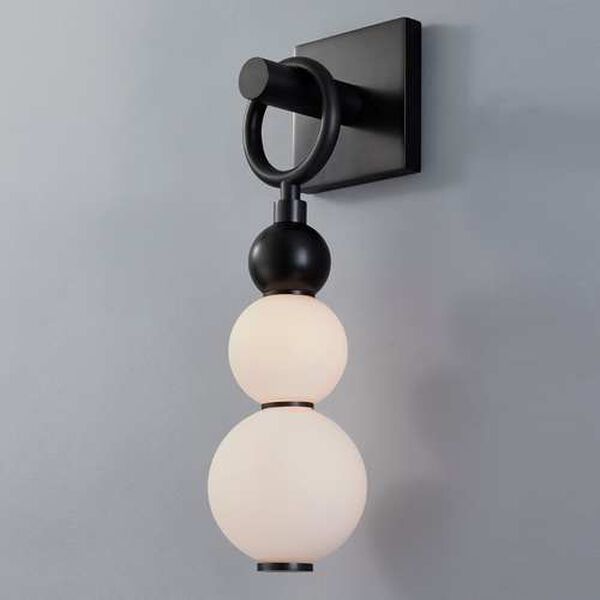 Perrin Black Brass One-Light Wall Sconce, image 2