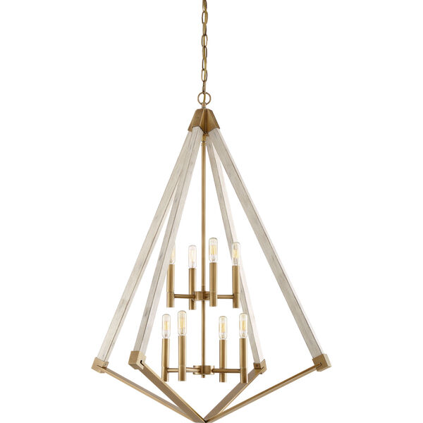 View Point Weathered Brass Eight-Light Pendant, image 1