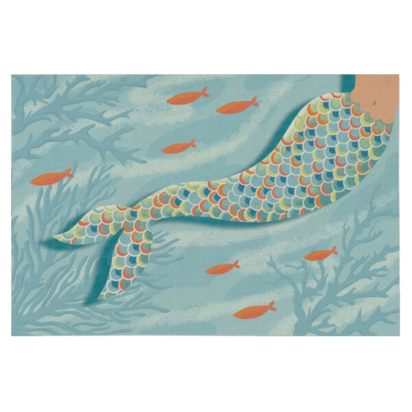 Liora Manne Illusions Ocean 23 In. x 59 In. Mermaid at Heart Indoor/Outdoor Floor Mat, image 2