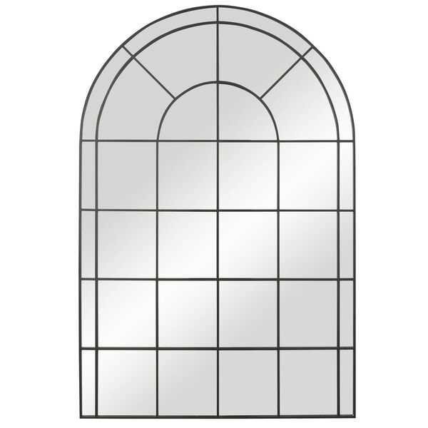 Grantola Satin Black Arch Window Mirror, image 2