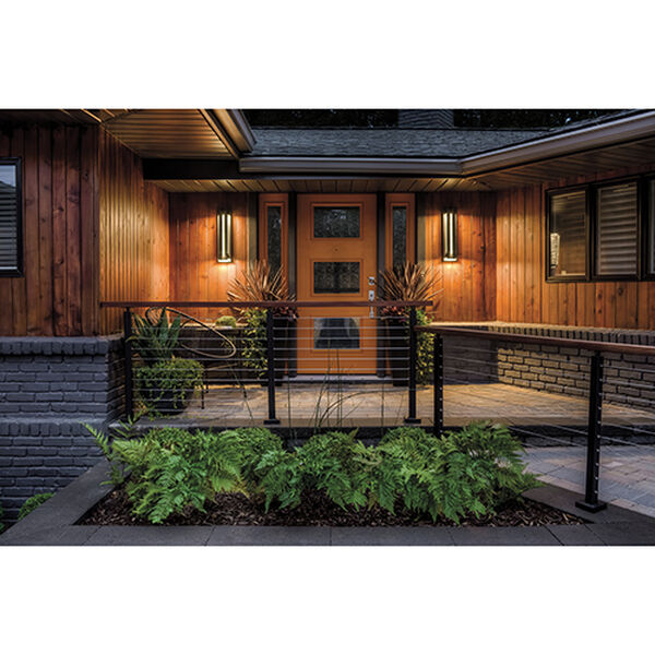 Nicholson Textured Black Two-Light LED Outdoor Wall Sconce, image 2