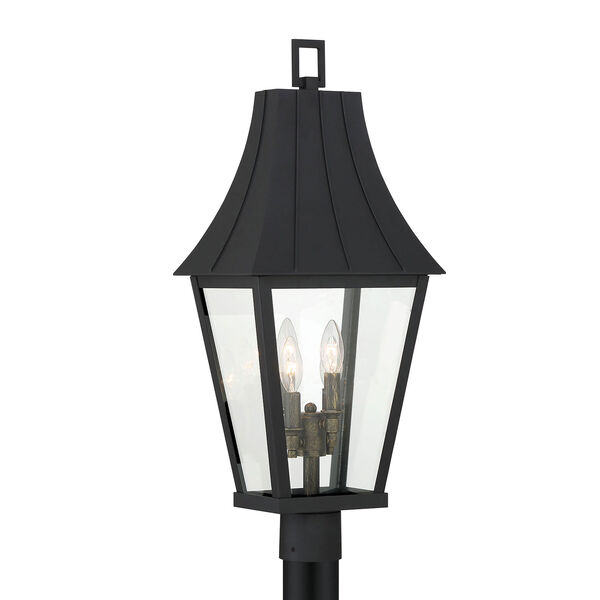 Chateau Grande Coal with Gold Four-Light Outdoor Post Mount, image 1