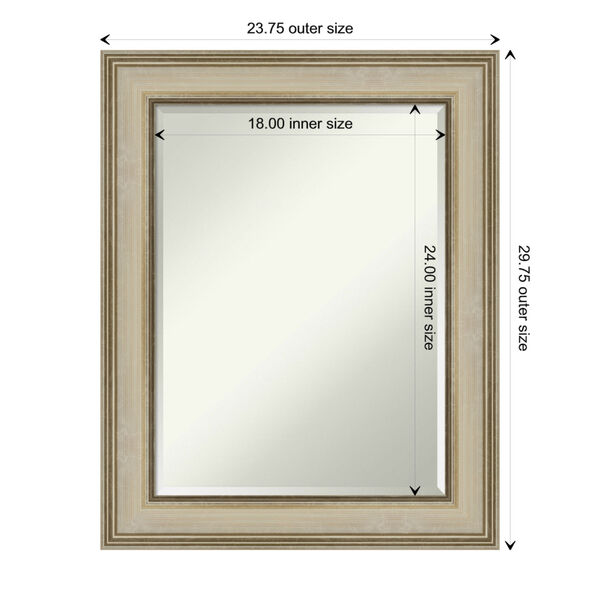 Colonial Gold 24W X 30H-Inch Bathroom Vanity Wall Mirror, image 6