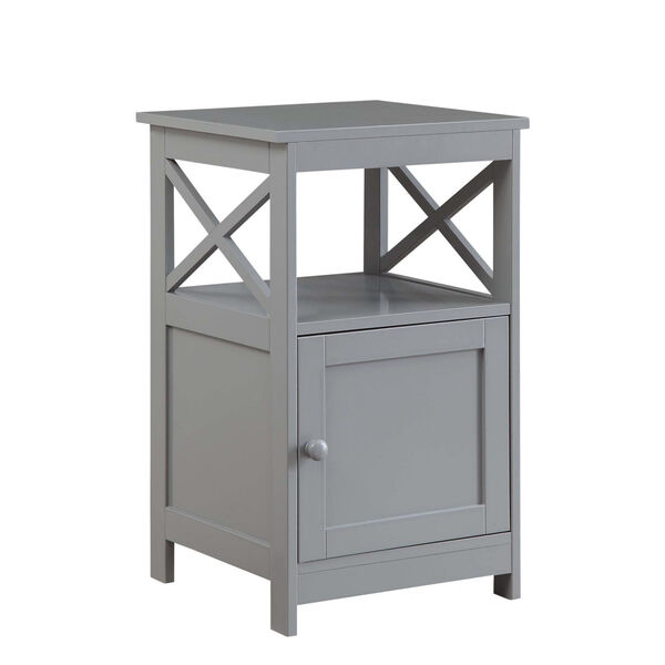 Oxford Gray End Table with Cabinet, image 4