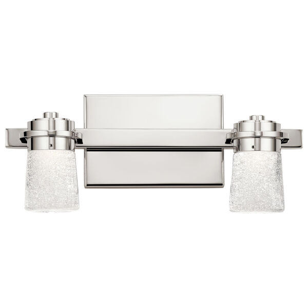 Vada Polished Nickel 15-Inch Two-Light LED Bath Vanity, image 2