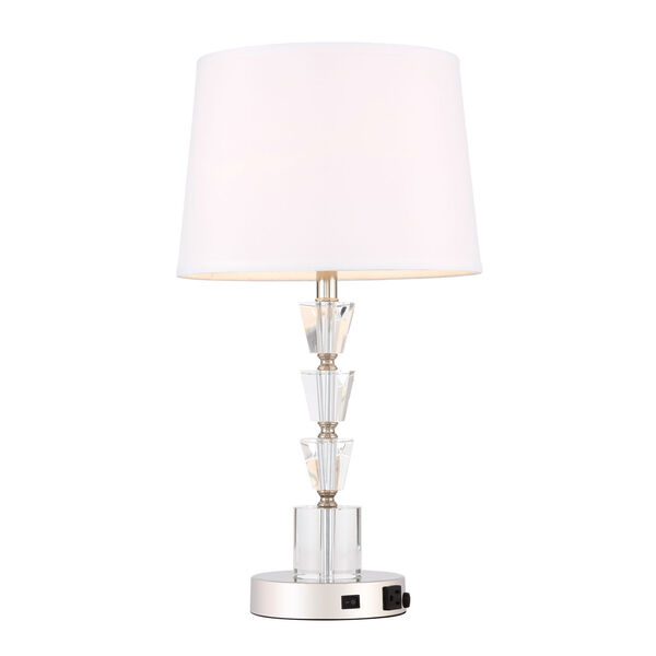 Jean Polished Nickel 14-Inch One-Light Table Lamp, image 6