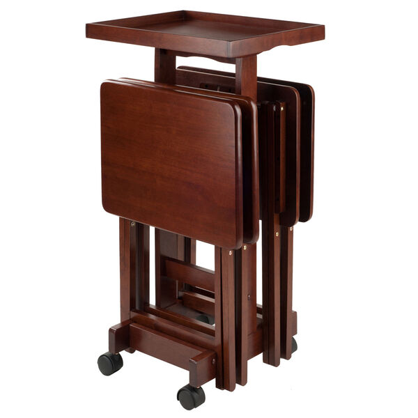 Isabelle Walnut Six Piece Snack Table Set, image 5