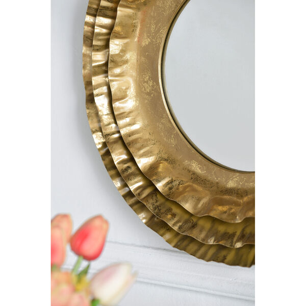 Gold Round Wall Mirror, image 3
