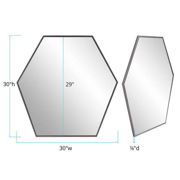 Hexad Geometric Graphite Mirror, image 6