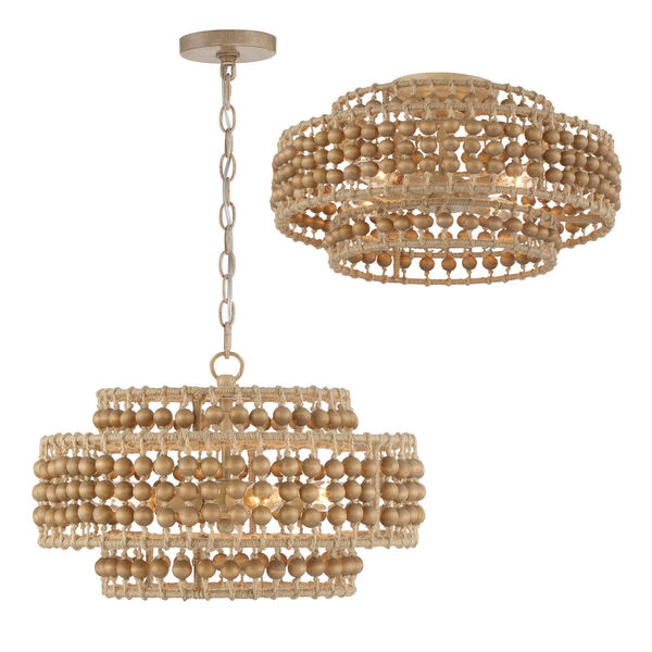 Silas Burnished Silver Three-Light Chandelier Convertible to Semi-Flush Mount, image 1