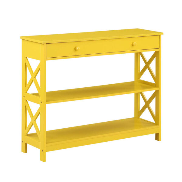 Oxford One Drawer Console Table in Yellow, image 3