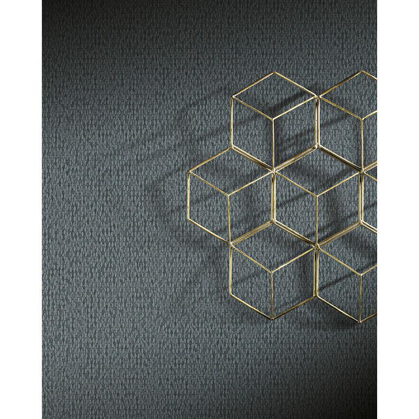Antonina Vella Natural Opalescence Stretched Hexagons Blue Wallpaper, image 4