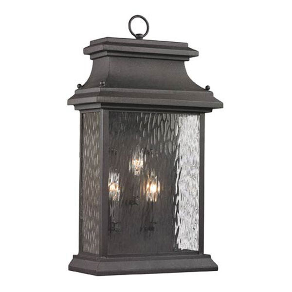 Isles Charcoal Three Light Outdoor Wall Sconce, image 1