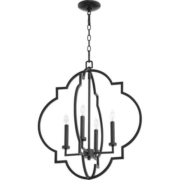 Carnegie Black 22-Inch Four-Light Pendant, image 1