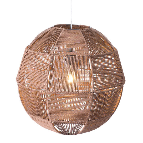 Florence Brown Woven One-Light Pendant, image 6