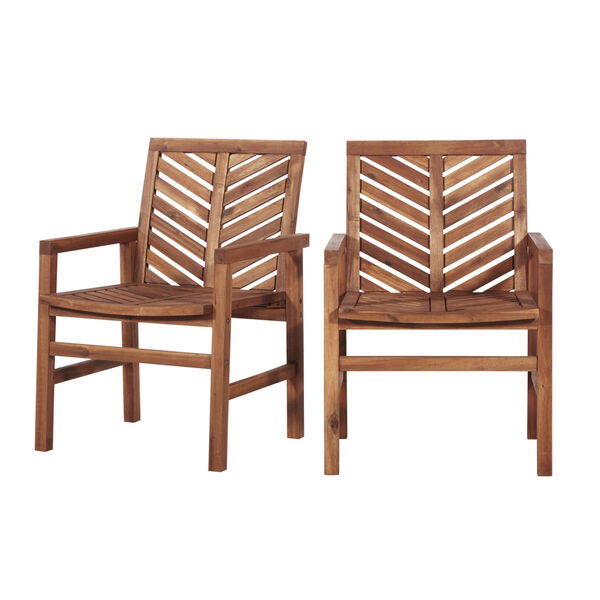 Brown Patio Chairs, Set of 2, image 1