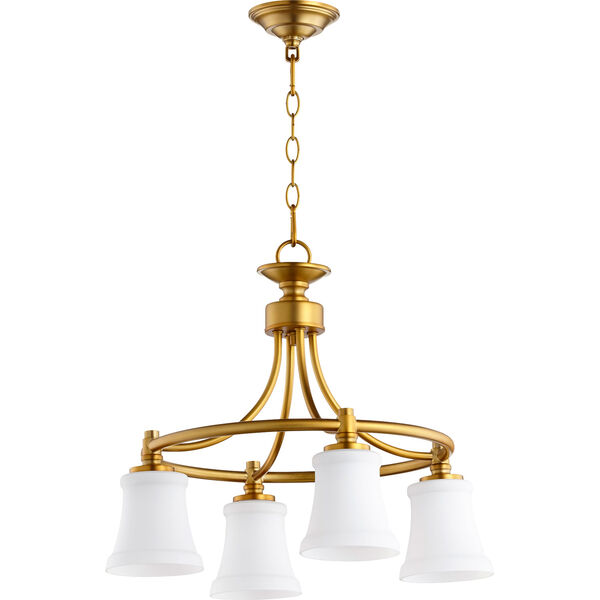 Rossington Aged Brass Four-Light 21-Inch Chandelier, image 1