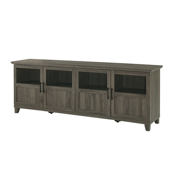 Goodwin Slate Gray TV Console with Four Panel Door, image 4