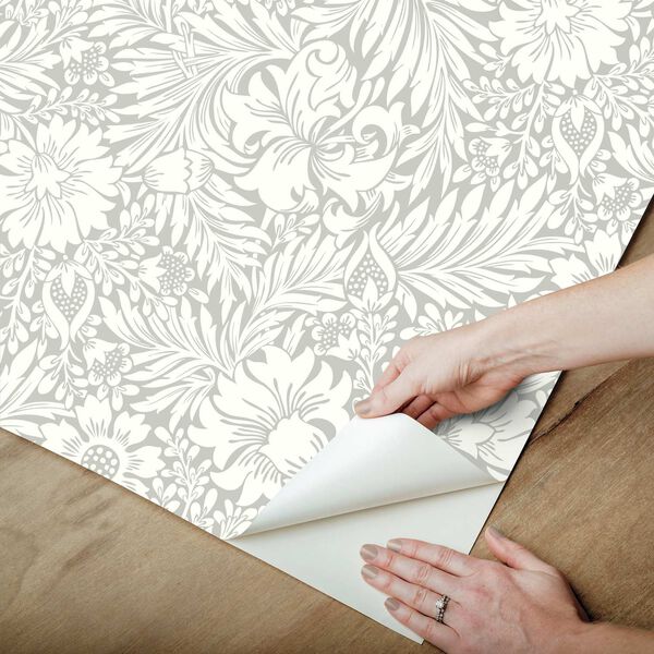 Modern Acanthus Mist Peel and Stick Wallpaper, image 6