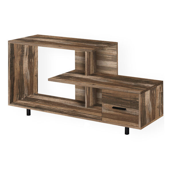 Brown and Black Art Deco TV Stand, image 1