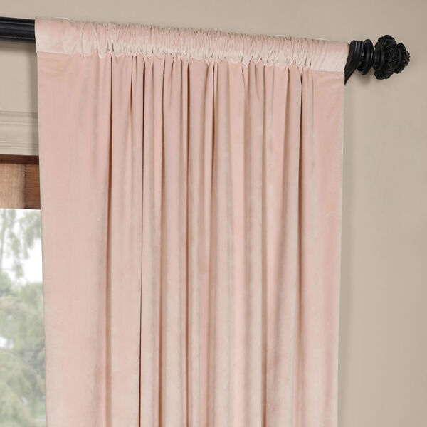 Pink 96 x 50 In. Plush Velvet Curtain Single Panel, image 3