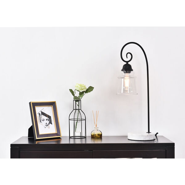 Spire Black and White One-Light Table Lamp, image 2