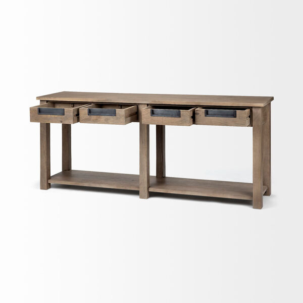 Harrelson III Light Brown Four-Drawer Console Table, image 6